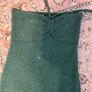 Elegant Green Glitter Dress